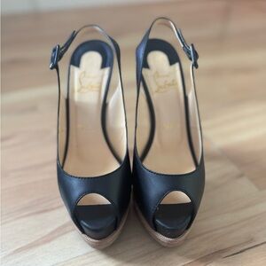 Christian Louboutin Peep Toe Sling Back